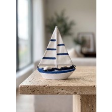 The Mia Marin Deniz Kabuklu ve Halatlı Yelkenli Biblo 14CM