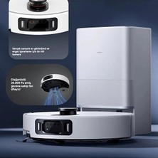 Xiaomi Beyaz Robot Süpürge 20.000 Pa Emiş Saç Kesme Fırçası Yüzde 99 Saç Toplama Otomatik Mop Yıkama ve Toz Boşaltma Akıllı Istasyonu