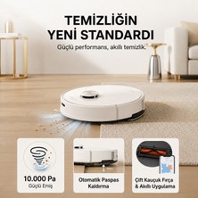 Roborock 10000PA Emiş Güçlü Akıllı Robot Süpürge Islak Kuru Çift Fırçalı Engel Tanıma Sistemli Titreşimli Mop