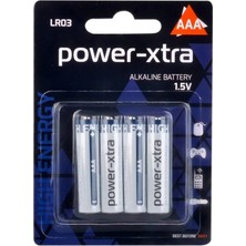Power-Xtra LR03/AAA Size Alkaline Pil - 4lü Blister