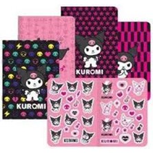Keskin Color Kuromi 18,5X26 40 Yaprak Çizgili Stickerli Tel Dikişli Defter