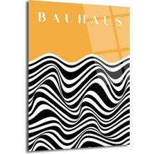 GLAZELLA Bauhaus Dalgalar Cam Tablo: Optik Sanatın Modern Dokunuşu