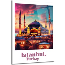 GLAZELLA Istanbul'un Renkli Ruhunu Yansıtan Cam Tablo: Büyülü Gün Batımı