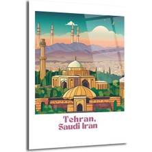 GLAZELLA Tehran Şehir Manzarası Modern Cam Tablo