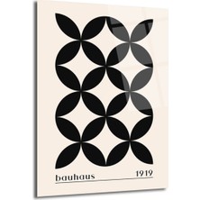 GLAZELLA Bauhaus 1919 Geometrik Minimalist Cam Tablo