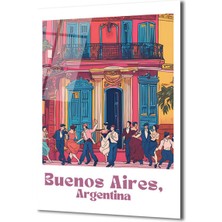 GLAZELLA Buenos Aires Tango Rüyası Temalı Cam Tablo
