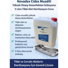 Bezos Novadex   Yüksek Düzey Dezenfektan Solüsyonu 5 Litre Tıbbi Alet Sterilizasyon Sıvısı