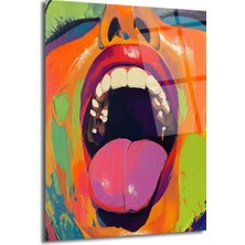 GLAZELLA Enerjik Ifade: Renkli Pop Art Cam Tablo