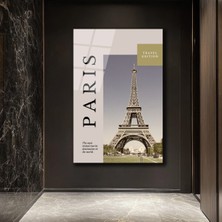 GLAZELLA Paris Eyfel Kulesi Seyahat Temalı Modern Cam Tablo