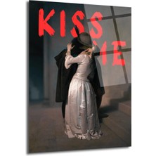 GLAZELLA "kiss Me" Aşkın Ritmi Cam Tablo