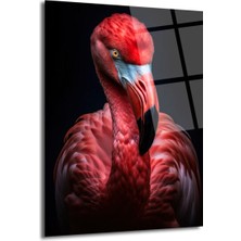 Büyüleyici Pembe Flamingo Cam Tablo - Glazella Özel Koleksiyon