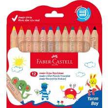 Faber Castell 12 Renk Jumbo Üçgen Boya Kalemi