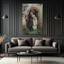 GLAZELLA Aşkın Fısıltısı: Romantik Kucaklaşma Cam Tablo