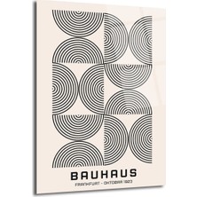 GLAZELLA Bauhaus Minimalist Geometrik Sanat Cam Tablo