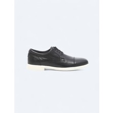 Kip Siyah Deri Smart Casual Ayakkabı