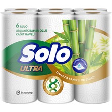 Solo Ultra Organik Bambu Özlü Havlu 6'lı (6'li Paket)