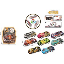 M Toys Çek Bırak Oyuncak Metal Araba 2929-11816 (6'li Paket)
