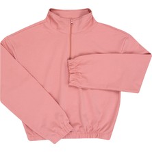 Bella Dossi Yarım Fermuarlı Kadın Sweat Gülkurusu Xl  (3'li Paket)