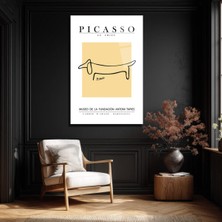 GLAZELLA Picasso Le Chien Minimalist Sanat Cam Tablo