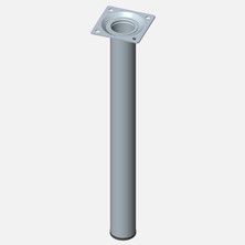 Regalux Masa Ayağı Çelik Boru Yuvarlak 300MM Paslanmaz Çelik Rengi (4'li Paket)