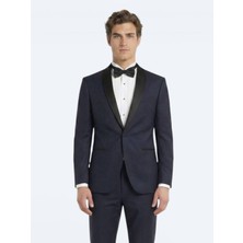 Kip Saks Slim Fit Kelebek Yaka Dokuma Smokin Takım Elbise