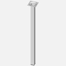 Regalux Masa Ayağı, Çelik Boru Kare, 500MM, Beyaz (5'li Paket)