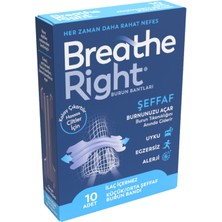 Breathe Right Şeffaf Burun Bantları 10 Adet (7'li Paket)