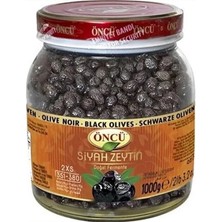 Öncü Yağlı Siyah Zeytin Pet (2xs) 351-380 1 kg (4'li Paket)