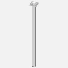 Regalux Masa Ayağı Çelik Boru Kar 600 mm Beyaz (5'li Paket)