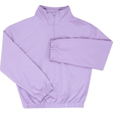 Bella Dossi Yarım Fermuarlı Kadın Sweat Lila Xl (3'li Paket)