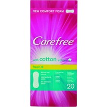 Carefree, Günlük Ped, Cotton, Parfümsüz, 20'li (8'li Paket)
