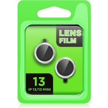 Bezos iPhone 13 Mini Raze Metal Kamera Lens - Gümüş