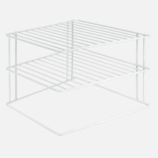 Metaltex Pvc Krom Köşe Tabaklık Mutfak Rafı (3'li Paket)
