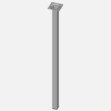 Regalux Masa Ayağı Çelik Boru Kare 600MM Beyaz (4'li Paket)