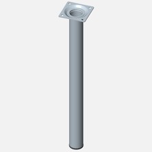 Regalux Masa Ayağı Çelik Boru Yuvarlak 400 mm Paslanmaz Çelik Renginde (4'li Paket)