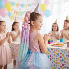 Balon ve Düz Salaş Örgülü Simli Lastikli At Kuyruğu / ACM25