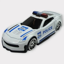 Metal Mini Polis Arabası 8 cm - Polis - 1 - 1 Adet