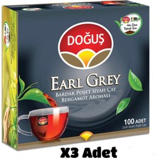 Doğuş Early Grey Bardak Poşet Çay 100'LÜ 200GR x 3 Adet