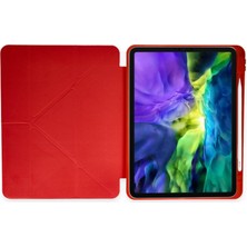 Bezos Galaxy P610 Tab S6 Lite 10.4 Kılıf Kalemlikli Mars Tablet Kılıfı - Kırmızı