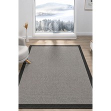 Vitali Home Sisal Prime Bej Siyah Iskandinav Yıkanabilir Bordürlü Halı Kilim Balkon Teras Koridor Halısı 1148