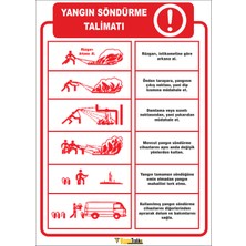 Yangın Söndürme Talimatı Levhası  Vizyon Trafik