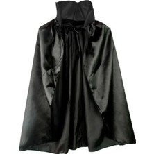Siyah Renk Yakalı Halloween Pelerini 90 cm