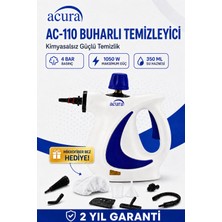 Acura AC-110 Buharlı Temizleyici – 4 Bar, 1050 W, 9 Parça Aksesuar ve Mikrofiber Bez Hediyeli