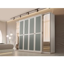 Aydınev Turkuaz Mdf Yatak Odası Dolabı