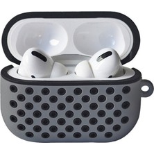 Bezos Airpods Pro 2 (2.nesil) Spor Delikli Kılıf - Gri-Siyah
