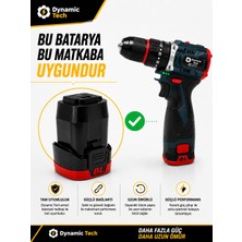 Dynamic Tech Kömürsüz Armut Bataryalı Matkap Uyumlu Yedek Batarya Li-Ion Batarya