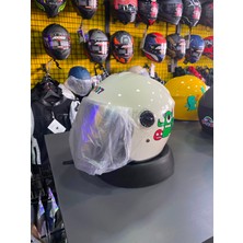 Çocuk Yarım Kask – Konforlu, Hafif ve Güvenli (Beyaz)