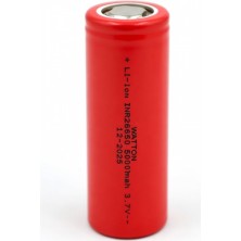 Skygo INR 26650 5000mAh 3.7V Li-ion Şarj Edilebilir Pil - Kırmızı