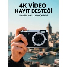 Savarga 48 Mp Dijital Kamera 4K Video Çekim Özellikli Kompakt Tasarım
