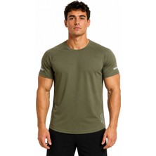 Erkek Oval Etek Hızlı Kuruma Özellikli Atletik Teknik Spor T-Shirt